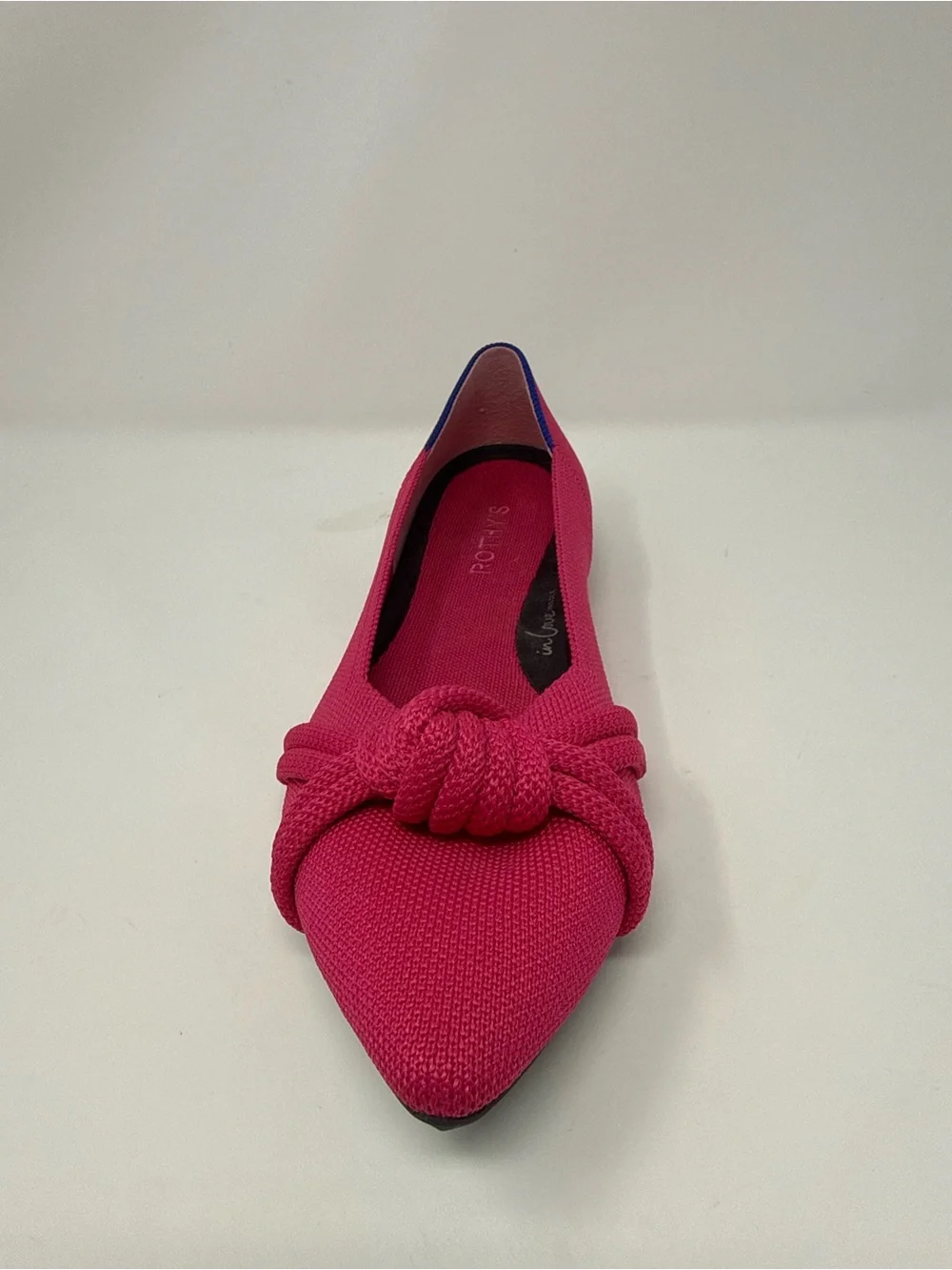 Rothy’s Knot Point II Flats in Hot Pink.  Size 11